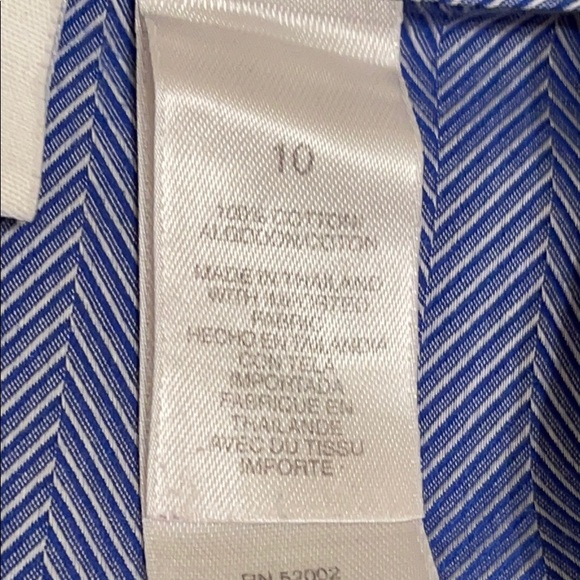 Liz Claiborne Non-Iron Blue Blouse Size 10 - Picture 10 of 11